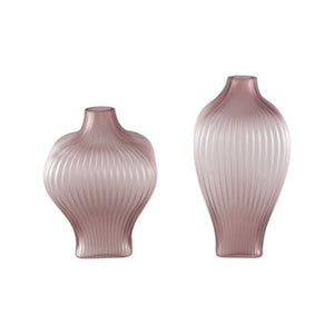 Glasvase - Halde 19.0 x 19.0 x 37.0 cm Rosa von PTMD - Esszett Luxury | Stilvolles Wohnen mit Charakter