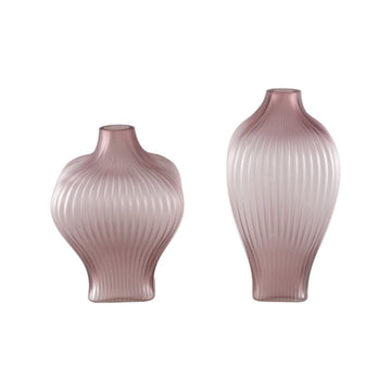 Glasvase - Halde 19.0 x 19.0 x 37.0 cm Rosa von PTMD - Esszett Luxury | Stilvolles Wohnen mit Charakter