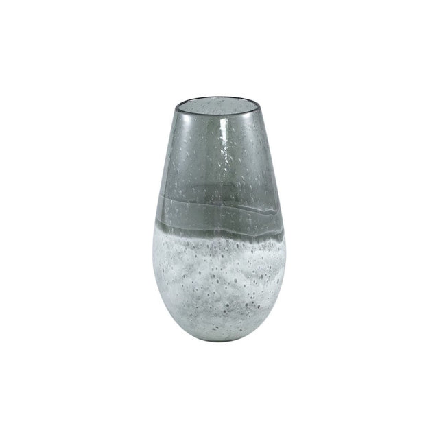 Glasvase - Mist Grey Hoch (16 x 28 cm) von PTMD - Esszett Luxury | Stilvolles Wohnen mit Charakter