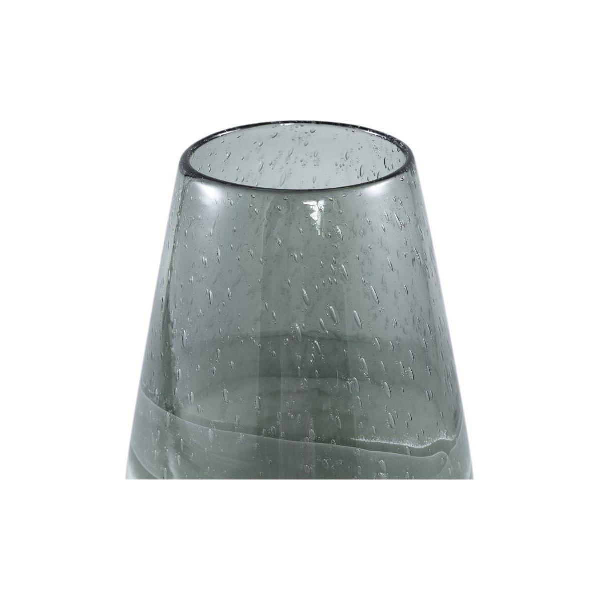 Glasvase - Mist Grey Niedrig (17.5 x 15 cm) von PTMD - Esszett Luxury | Stilvolles Wohnen mit Charakter