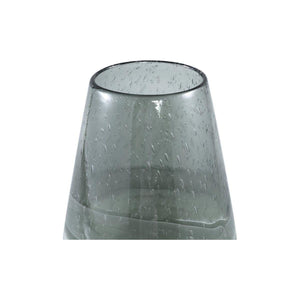 Glasvase - Mist Grey Niedrig (17.5 x 15 cm) von PTMD - Esszett Luxury | Stilvolles Wohnen mit Charakter