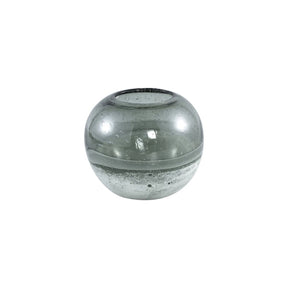 Glasvase - Mist Grey Niedrig (17.5 x 15 cm) von PTMD - Esszett Luxury | Stilvolles Wohnen mit Charakter