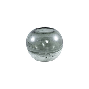 Glasvase - Mist Grey Niedrig (17.5 x 15 cm) von PTMD - Esszett Luxury | Stilvolles Wohnen mit Charakter