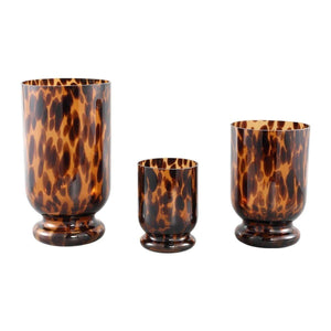 Glasvase - Rikkie Brown M (Ø 14 x 21 cm) von PTMD - Esszett Luxury | Stilvolles Wohnen mit Charakter