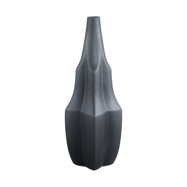 Glasvase - Robbin Grey glass vase angualr winged L (Ø 13.5 x 47.5 cm) von PTMD - Esszett Luxury | Stilvolles Wohnen mit Charakter