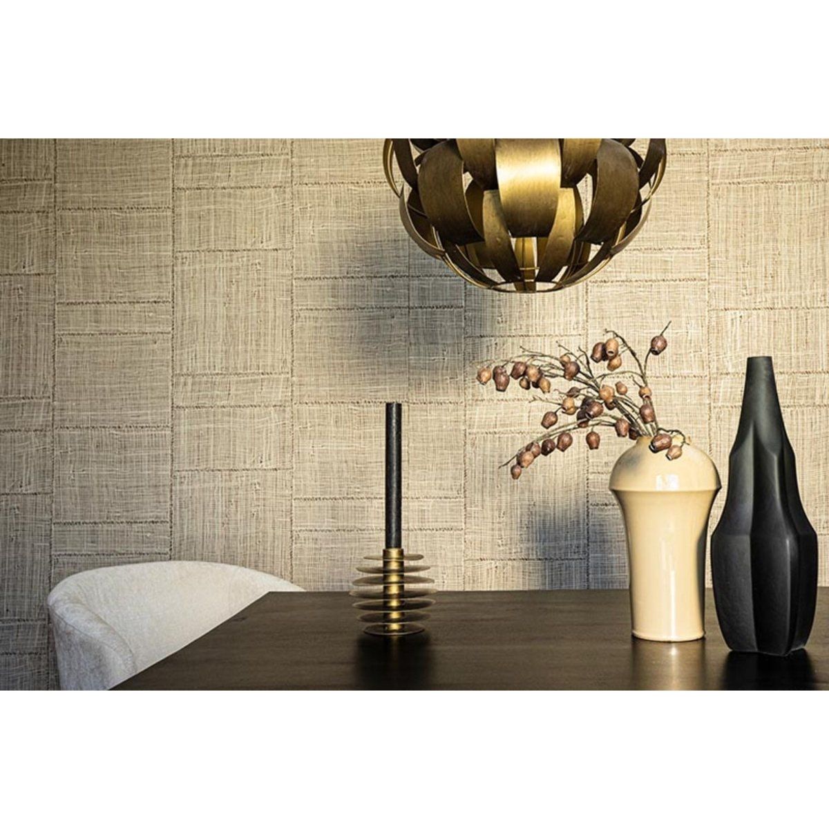 Glasvase - Robbin Grey glass vase angualr winged L (Ø 13.5 x 47.5 cm) von PTMD - Esszett Luxury | Stilvolles Wohnen mit Charakter