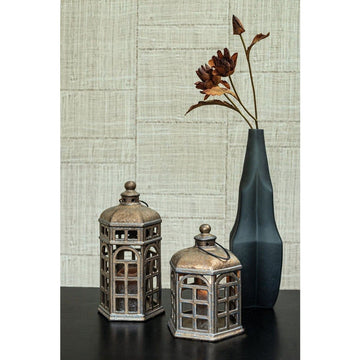 Glasvase - Robbin Grey glass vase angualr winged L (Ø 13.5 x 47.5 cm) von PTMD - Esszett Luxury | Stilvolles Wohnen mit Charakter
