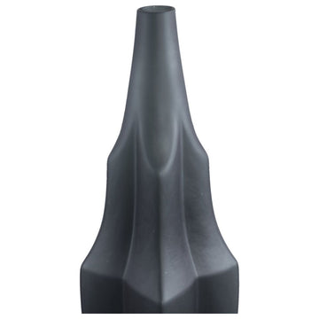 Glasvase - Robbin Grey glass vase angualr winged L (Ø 13.5 x 47.5 cm) von PTMD - Esszett Luxury | Stilvolles Wohnen mit Charakter