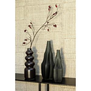 Glasvase - Robbin Grey glass vase angualr winged L (Ø 13.5 x 47.5 cm) von PTMD - Esszett Luxury | Stilvolles Wohnen mit Charakter