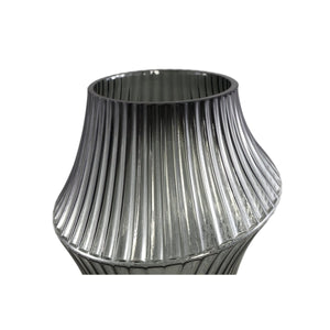 Glasvase - Yulaa Grey 23.5 x 23.5 x 30.0 cm von PTMD - Esszett Luxury | Stilvolles Wohnen mit Charakter
