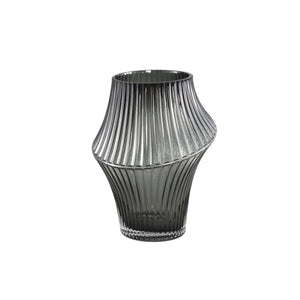 Glasvase - Yulaa Grey 23.5 x 23.5 x 30.0 cm von PTMD - Esszett Luxury | Stilvolles Wohnen mit Charakter
