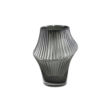 Glasvase - Yulaa Grey 23.5 x 23.5 x 30.0 cm von PTMD - Esszett Luxury | Stilvolles Wohnen mit Charakter