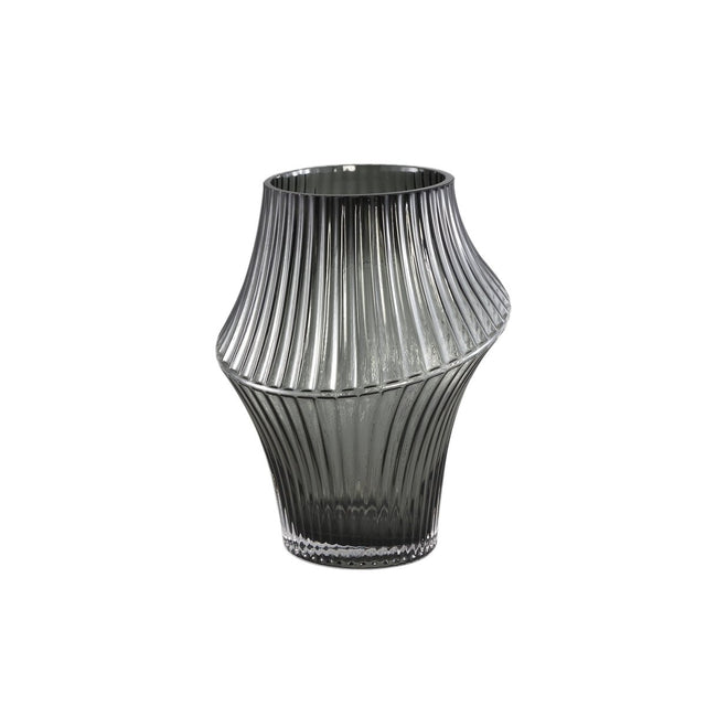 Glasvase - Yulaa Grey 23.5 x 23.5 x 30.0 cm von PTMD - Esszett Luxury | Stilvolles Wohnen mit Charakter