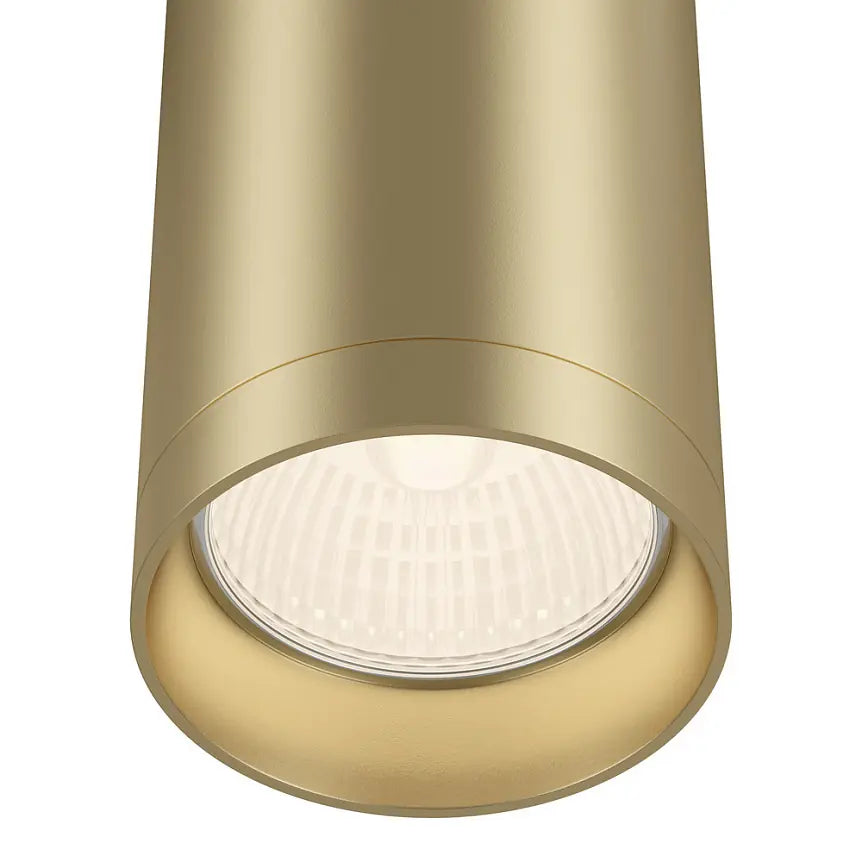Deckenleuchte – Mattgoldenes Aluminium, 1× GU10 Fassung, 10 W Leistung, 13 cm Höhe - Focus | Maytoni