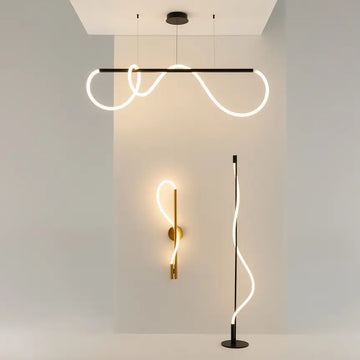 Floor lamp black metal frame, white opal diffuser & integrated LED (3000 K) – Tau | Maytoni