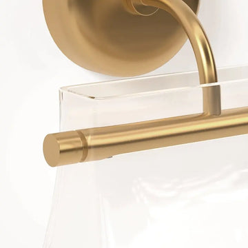 Brass wall light, metal base, transparent glass sphere, integrated 8W LED 3000K – Cabaret | Maytoni