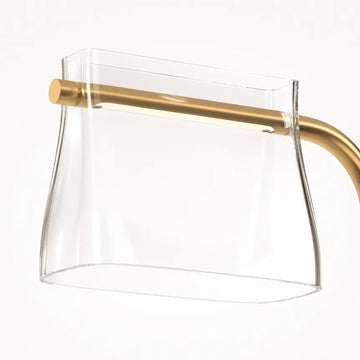 Table Lamp Metal Base Brass Look, Transparent Glass Sphere & Integrated LED - Cabaret | Maytoni