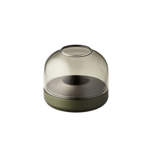 Windlicht aus eloxiertem Aluminium mit gebürstetem Ring und Glasaufsatz – Glow 08 | Kooduu