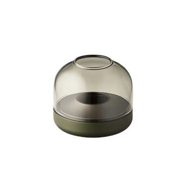 Kerzenhalter - Glas Aluminium LED-kompatibel, Grün – Glow 08 | Kooduu