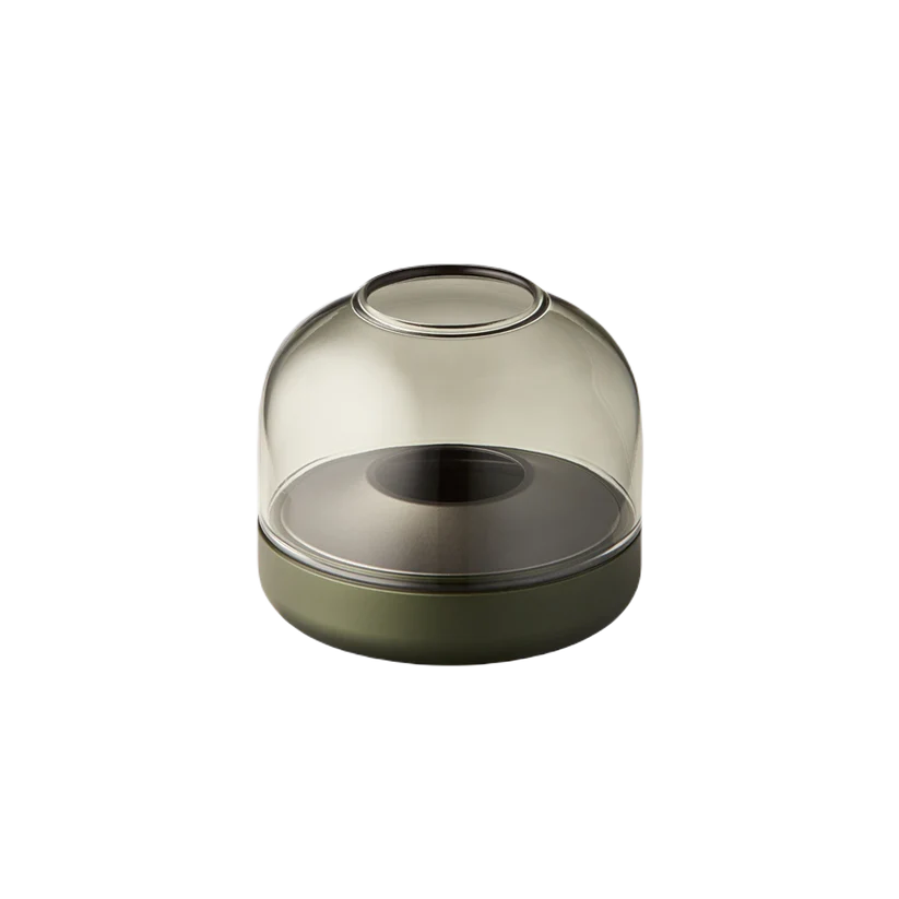 Kerzenhalter - Glas Aluminium LED-kompatibel, Grün – Glow 08 | Kooduu