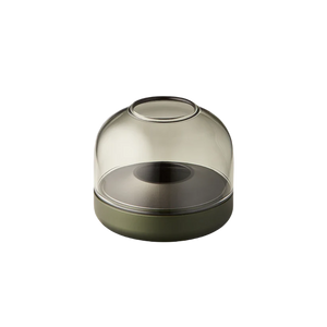 Kerzenhalter - Glas Aluminium LED-kompatibel, Grün – Glow 08 | Kooduu