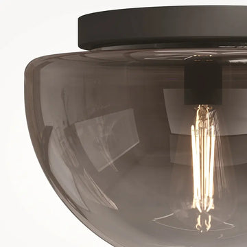 Ceiling Light Black Finish & Decorative Glass Shade - Glassy | Maytoni