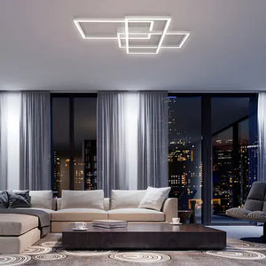 Deckenleuchte – Weißes Aluminium, 80 W Leistung, IP20 Schutzart, 68 cm Breite - Rida | Maytoni