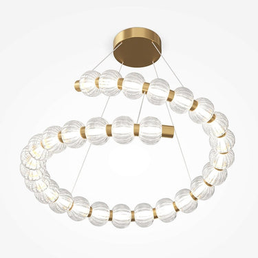 Pendelleuchte Goldfarbener Metallrahmen Gerillte Glaskugeln LED 40 W 3000 K – Amulet | Maytoni - Esszett Luxury | Stilvolles Wohnen mit Charakter