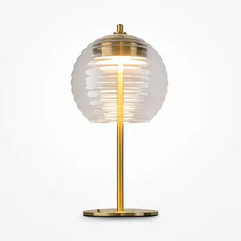 Tischleuchte – Messingfarbenes Metall, Warmweiß, Ø200 mm, Integrierte LED - Mystic | Maytoni