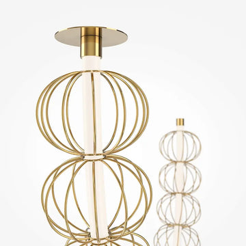 Pendant Light Golden Finish Dome Shade & Integrated LED – Golden Cage | Maytoni