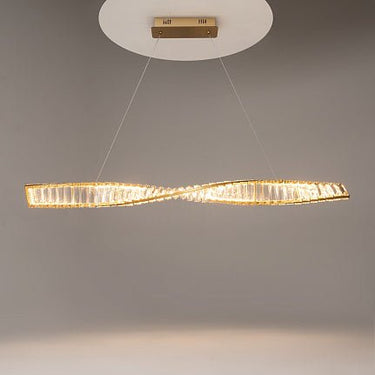 Pendelleuchte mit Messing - Finish und asymmetrischer Kristalldekoration im luxuriösen Design – Krone | Maytoni - Esszett Luxury | Stilvolles Wohnen mit Charakter