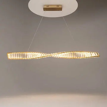 Pendelleuchte – Messingfarbenes Metall, 27 W Leistung, Warmweiß, 100 cm Länge - Krone | Maytoni