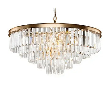 Pendant light with crystal pendants and brass frame in a luxurious design – Revero | Maytoni