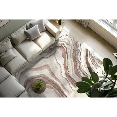 Teppich – Warme Terrakotta Töne, Weicher Kurzflor, Zeitlose Eleganz, 150 cm - Firenze 486 | Kayoom