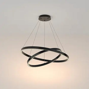 Pendelleuchte – Schwarzes Aluminium, 88W Leistung, Warmweiß, Ø80 cm - Rim | Maytoni