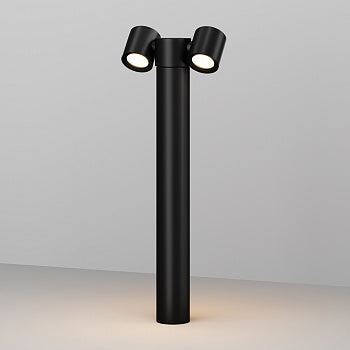 Landschaftsleuchte – Schwarzes Finish, Aluminium Gehäuse, Zweiflammiges Design, Höhe 55 cm - Wall Street | Maytoni