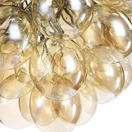 Pendant Lamp with Nickel Metal Frame and Amber Glass Shades in Modern Design – Balbo | Maytoni