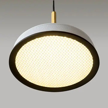 Pendant light White & gold ring-shaped aluminium housing Integrated LED & Modern Design – El | Maytoni