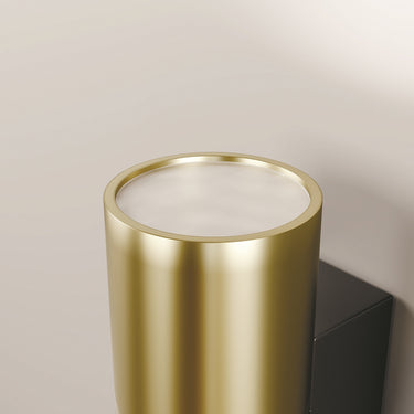 Wall lamp with black and brass-colored aluminum housing and sealed safety glass - Bowery | Maytoni