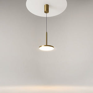 Pendelleuchte Mattgoldenes Aluminiumgehäuse mit mattweißem Acryl - Diffusor, integrierter LED und modernem Design – Arc | Maytoni - Esszett Luxury | Stilvolles Wohnen mit Charakter