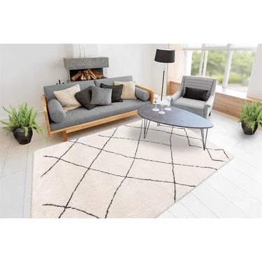 Teppich – Hochflor Design, Rautenmuster, Retro Muster, 80 x 150 cm - Orlando 525 | Kayoom