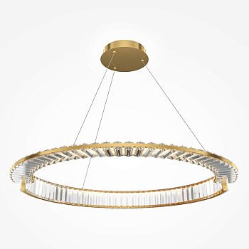 Pendelleuchte mit Messing - Finish und asymmetrischer Kristalldekoration im luxuriösen Design – Krone | Maytoni - Esszett Luxury | Stilvolles Wohnen mit Charakter