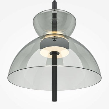 Pendelleuchte Matt Schwarzer Metallrahmen Rauchgraue ovale Gläser LED 12 W 3000 K – Bangkok | Maytoni - Esszett Luxury | Stilvolles Wohnen mit Charakter