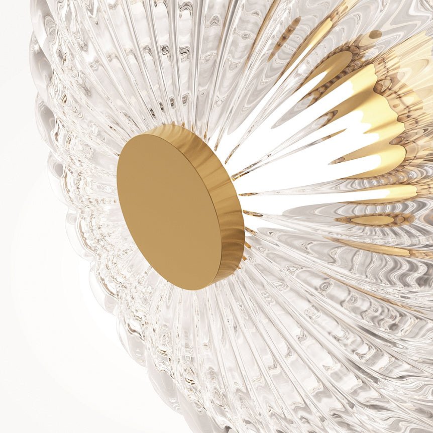 Wandleuchte Gold, gerippte Glaskugeln, LED 3000 K – Amulet - Esszett Luxury | Stilvolles Wohnen mit Charakter