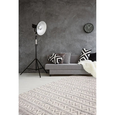Teppich – Handgewebte Struktur, Neuseelandwolle, Fransen Design, 80 x 150 cm - Natura 410 | Kayoom