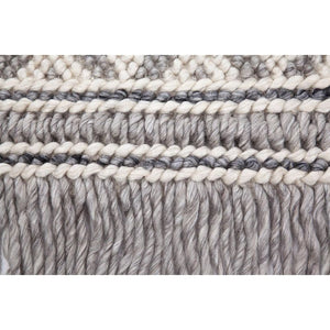 Rug – Hand-Woven Flatweave in Natural Tones with Fringes, Durable Cotton Backing, Easy-Care – Natura 410 | Kayoom