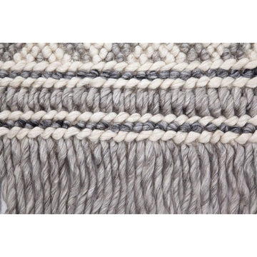 Teppich – Handgewebte Struktur, Neuseelandwolle, Fransen Design, 80 x 150 cm - Natura 410 | Kayoom