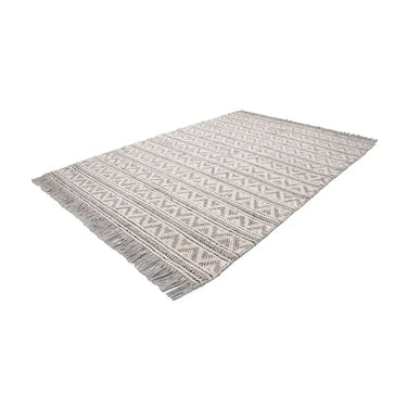 Teppich – Handgewebte Struktur, Neuseelandwolle, Fransen Design, 80 x 150 cm - Natura 410 | Kayoom