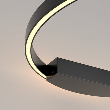 Wandleuchte mit schwarzem Aluminiumring und weißem Silikon - Diffusor – Rim | Maytoni - Esszett Luxury | Stilvolles Wohnen mit Charakter