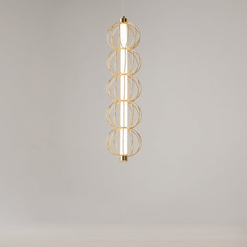 Pendant Lamp Golden Finish Dome Shade & Integrated LED – Golden Cage | Maytoni